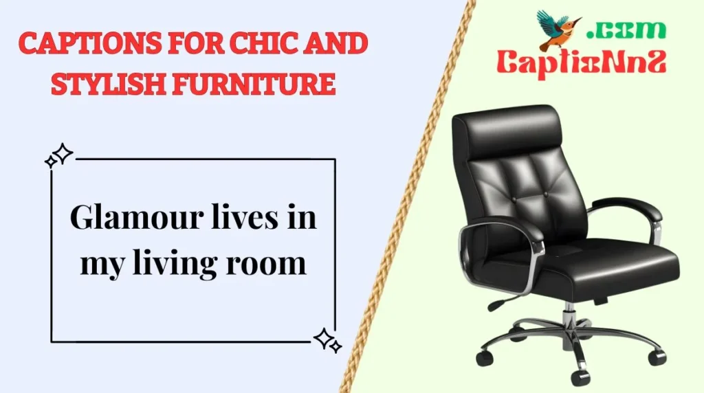 Captions for Chic and Stylish Furniture