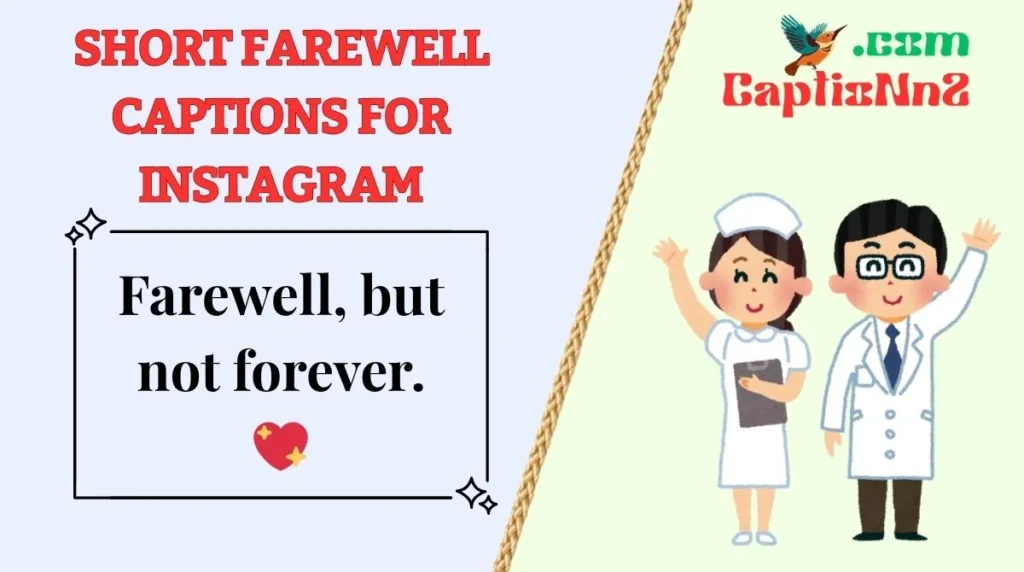 Short Farewell Captions for Instagram