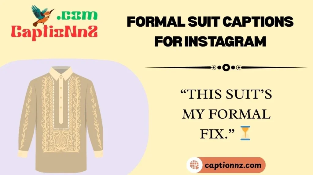 Formal Suit Captions for Instagram