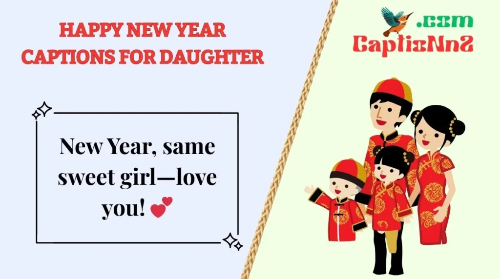 Happy New Year Captions for Daughter