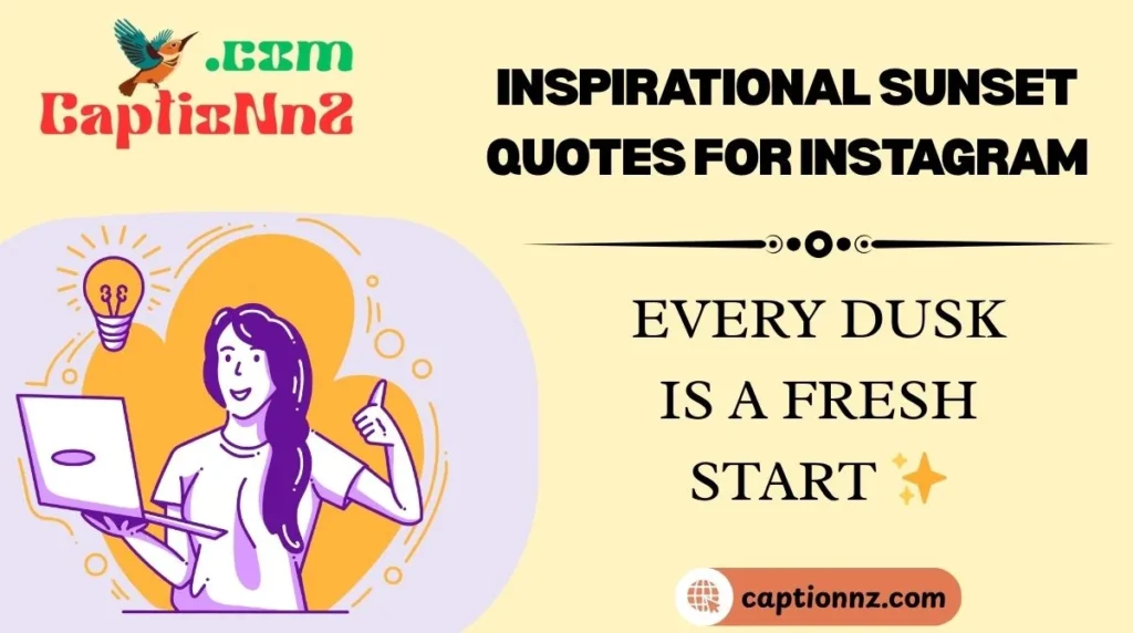 Inspirational Sunset Quotes for Instagram