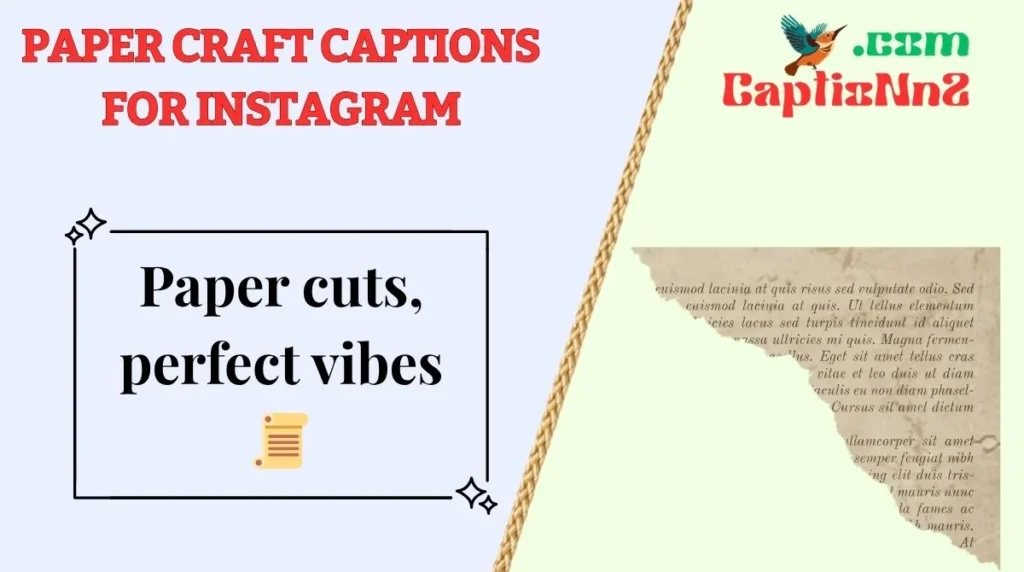 Paper Craft Captions for Instagram