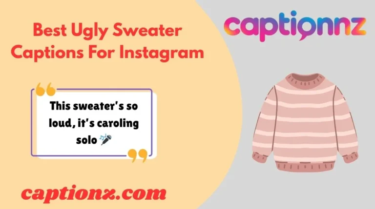 Best Ugly Sweater Captions For Instagram in (Funny & Cute 2026)