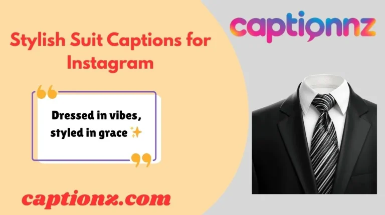 Stylish Suit Captions for Instagram
